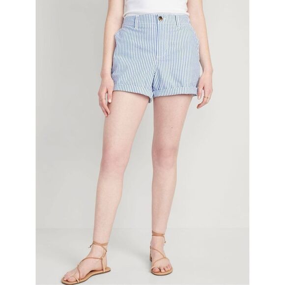 ✨LOGG H&M SeerSucker Bermuda Striped Shorts✨ - Picture 1 of 6